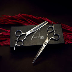 ORCA SLICE MASTER BARBER & THINNING PAIR OF PROFESSIONAL SHEARS